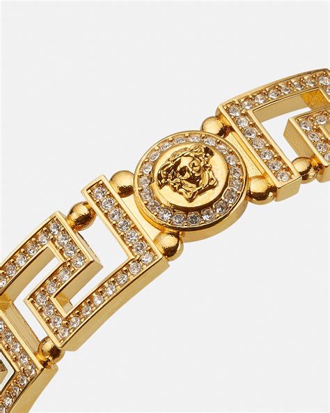 bracciale uomo versace|versace crystal medusa greca.